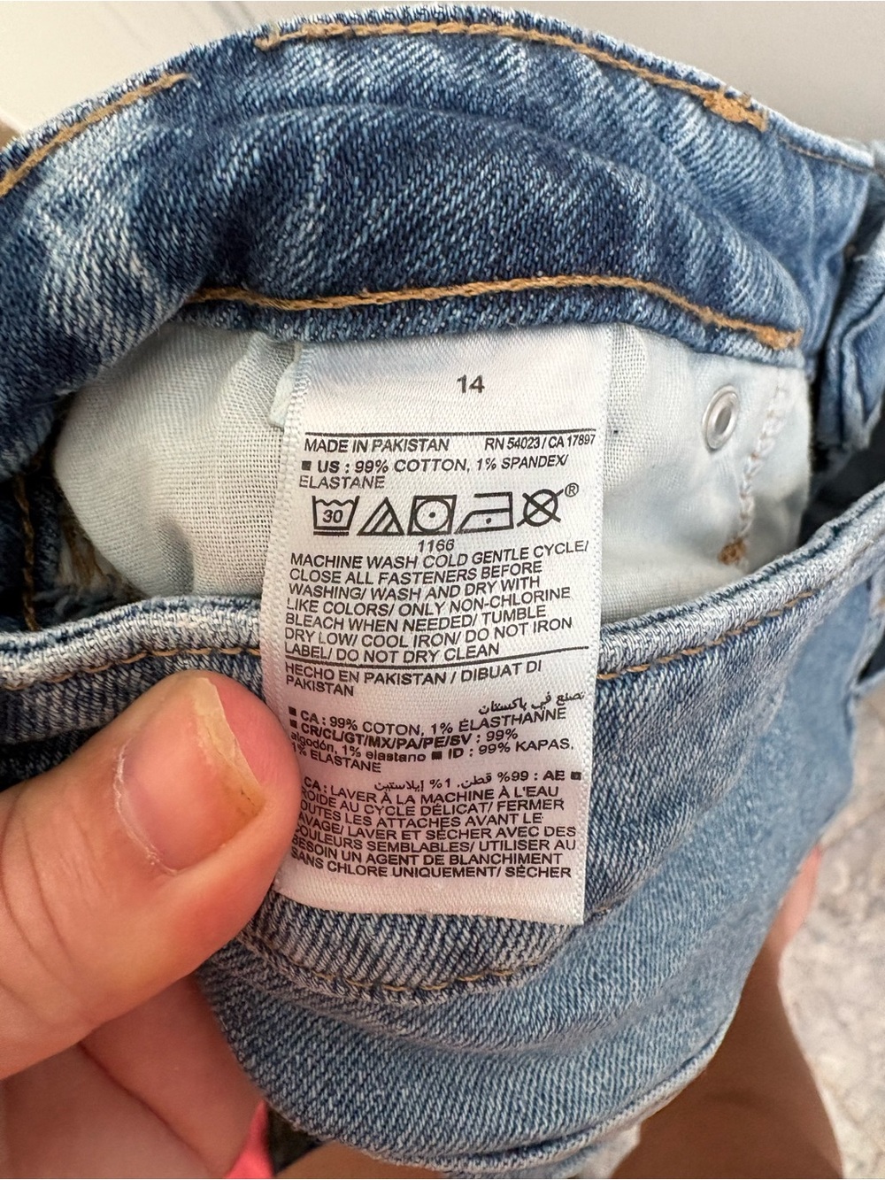 Old Navy Light Blue High Rise Straight Jeans - OG Straight leg - Picture 3 of 3